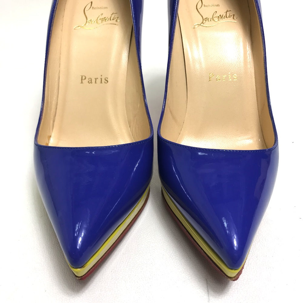 Christian Louboutin pumps 1110971 Patent leather Blue x Red x Yellow Tricolor Women 36 Used Authentic