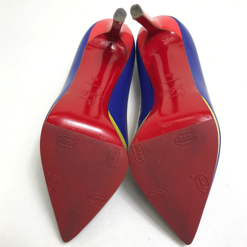Christian Louboutin pumps 1110971 Patent leather Blue x Red x Yellow Tricolor Women 36 Used Authentic