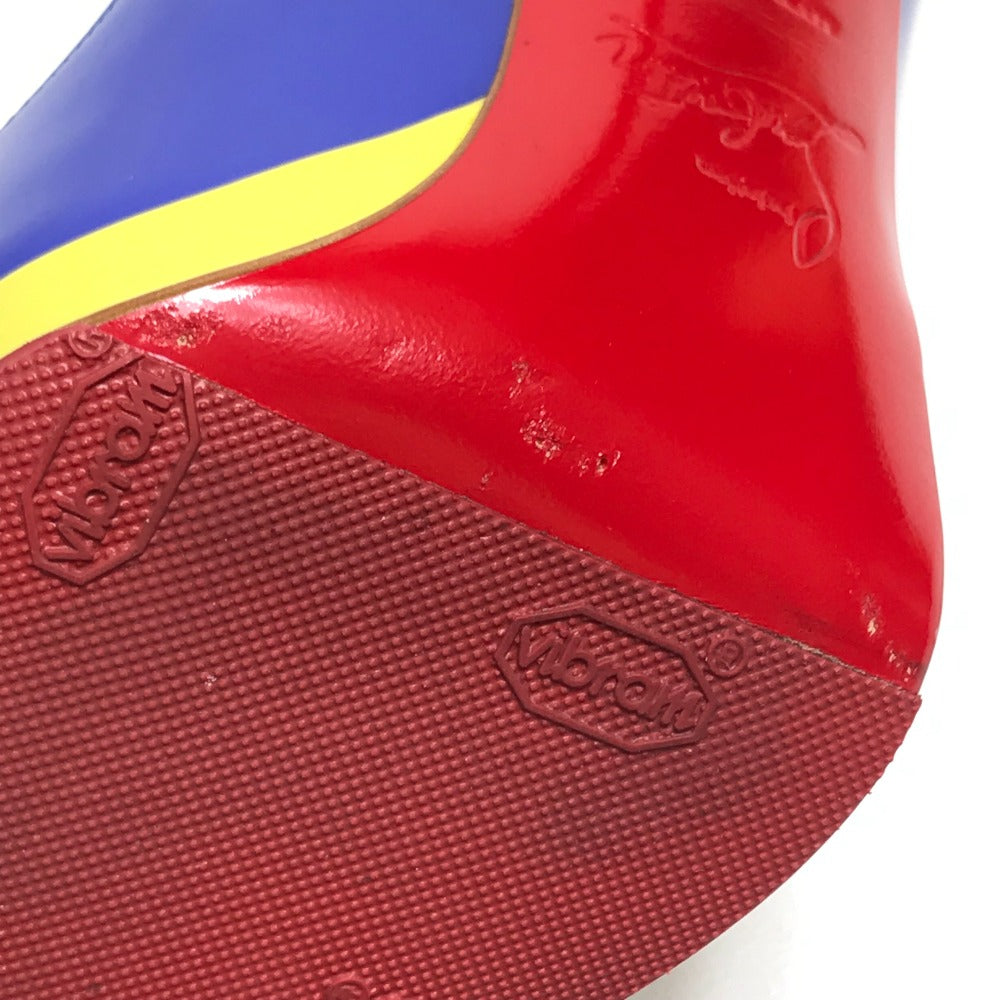 Christian Louboutin pumps 1110971 Patent leather Blue x Red x Yellow Tricolor Women 36 Used Authentic