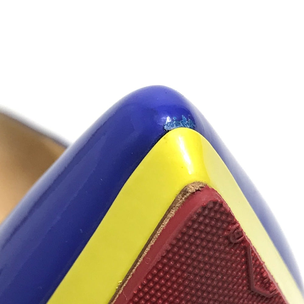 Christian Louboutin pumps 1110971 Patent leather Blue x Red x Yellow Tricolor Women 36 Used Authentic