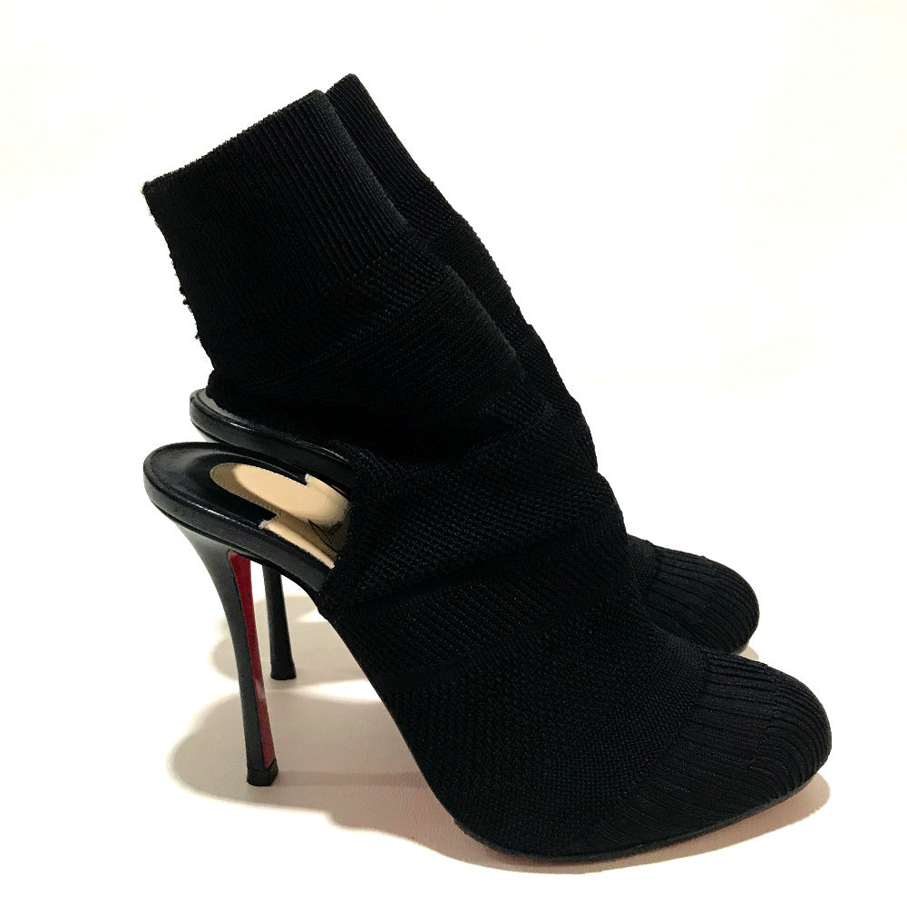 Christian Louboutin boots 3161050 fabric black tricot Sock boots Women 36 Used Authentic