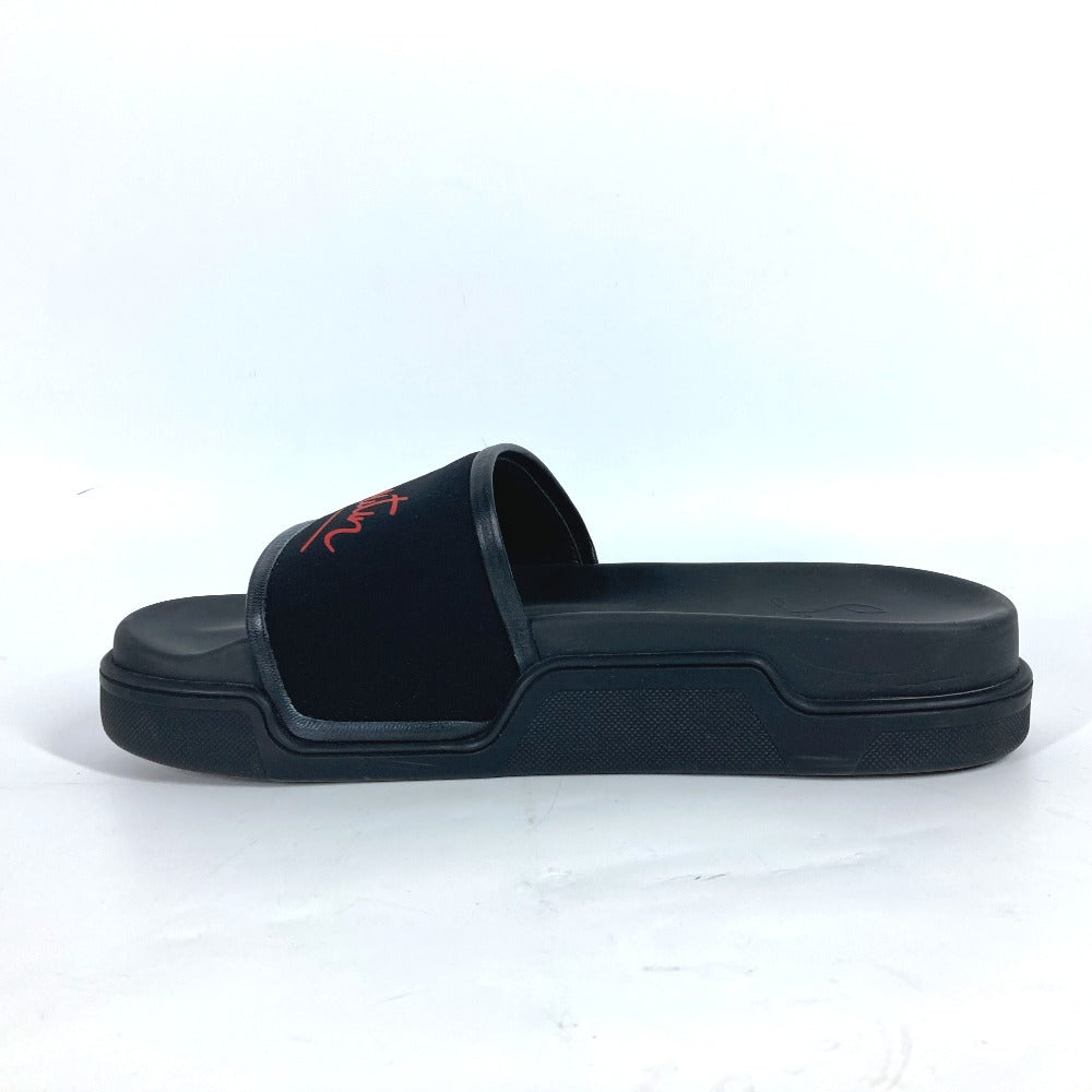 Christian Louboutin Sandals rubber black logo mens 43 Used Authentic