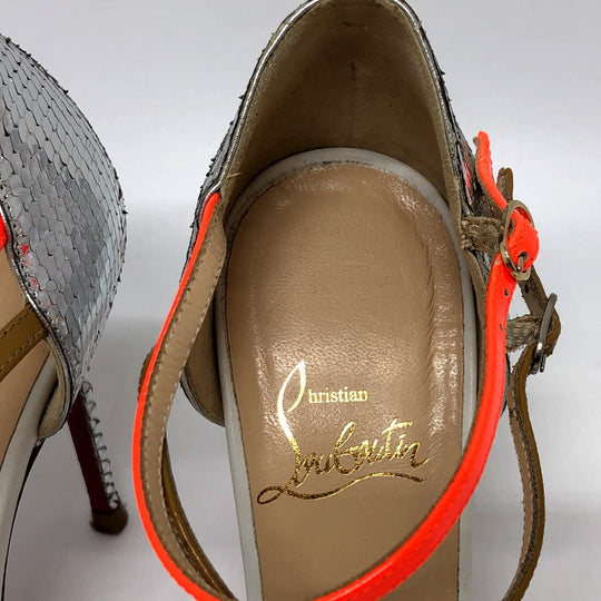 Christian Louboutin pumps Leather, Leather multicolor Women 36 Used Authentic