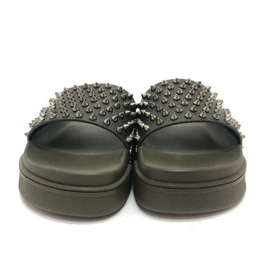 Christian Louboutin Sandals 1211099 rubber green Full Fun Slippers 39