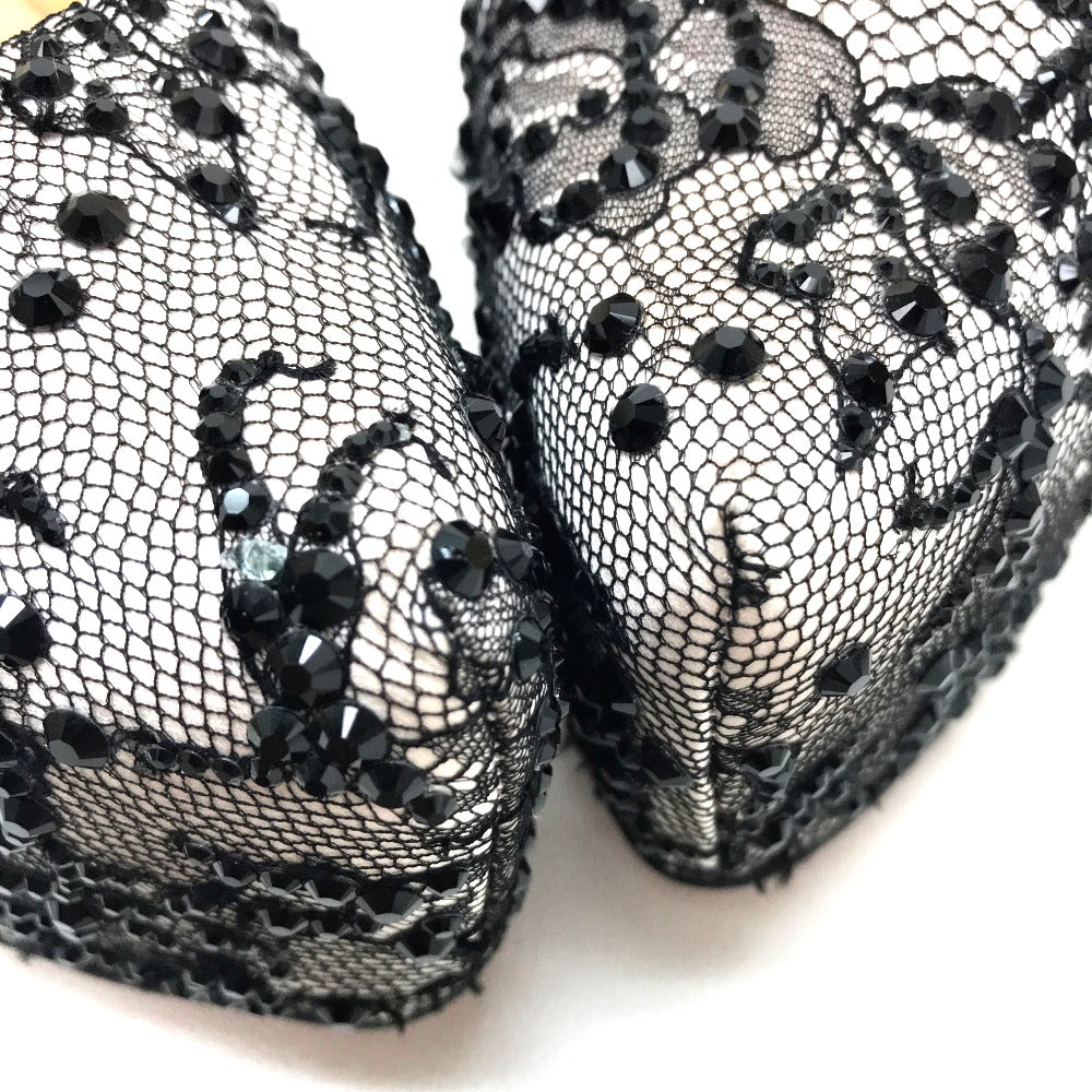 Christian Louboutin pumps Sequins, Satin black race Women 40 Used Authentic