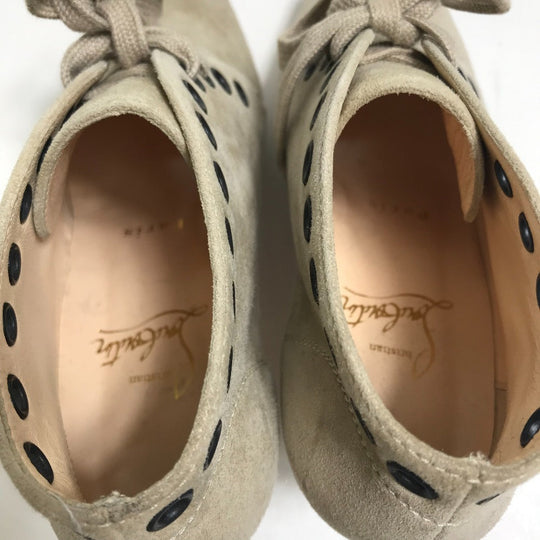 Christian Louboutin boots suede beige Open to Women 35 Used Authentic