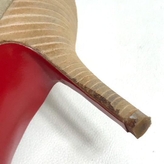 Christian Louboutin boots suede beige Open to Women 35 Used Authentic