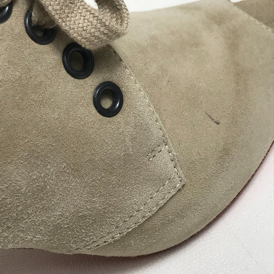Christian Louboutin boots suede beige Open to Women 35 Used Authentic