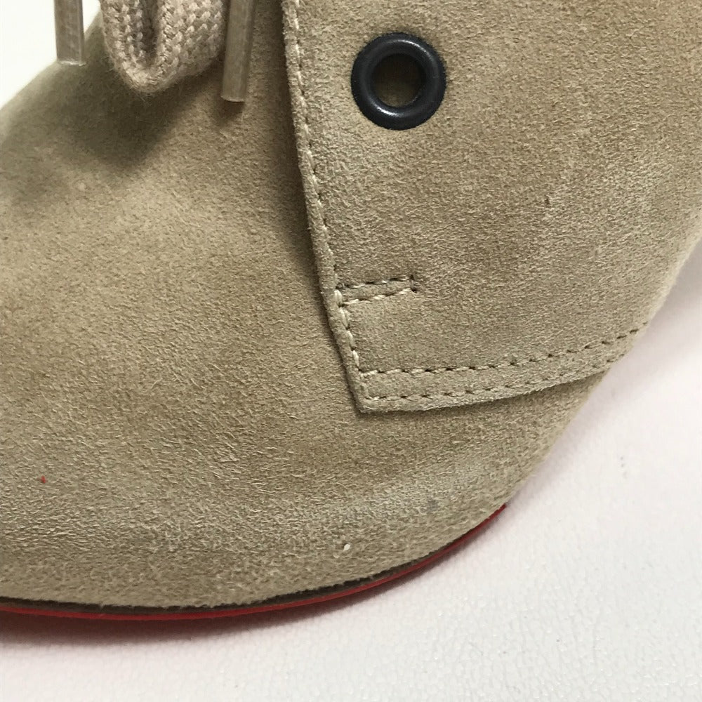 Christian Louboutin boots suede beige Open to Women 35 Used Authentic