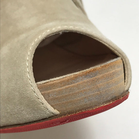 Christian Louboutin boots suede beige Open to Women 35 Used Authentic