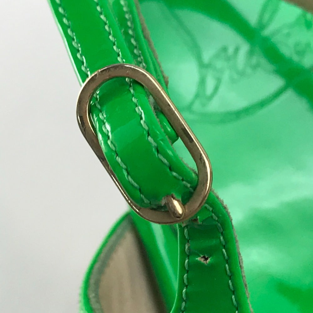 Christian Louboutin Sandals enamel green Heel Women 35 Used Authentic