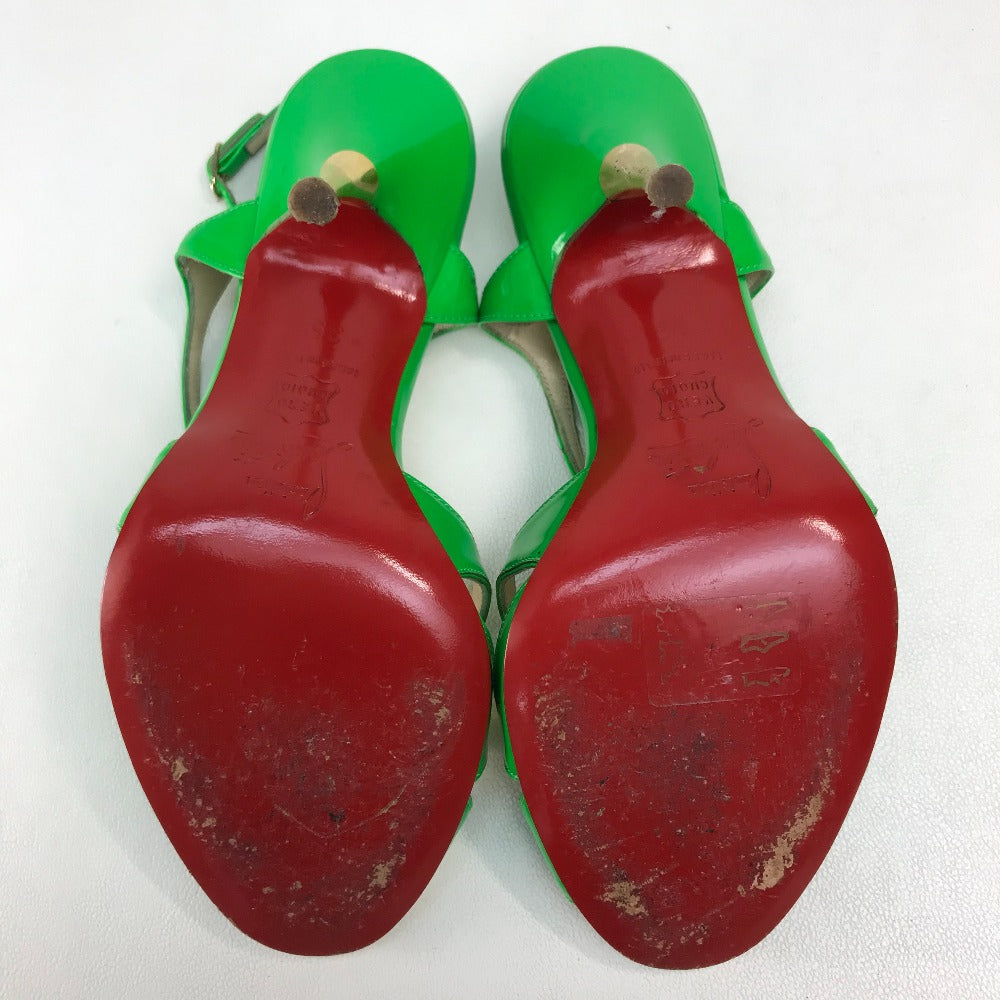 Christian Louboutin Sandals enamel green Heel Women 35 Used Authentic