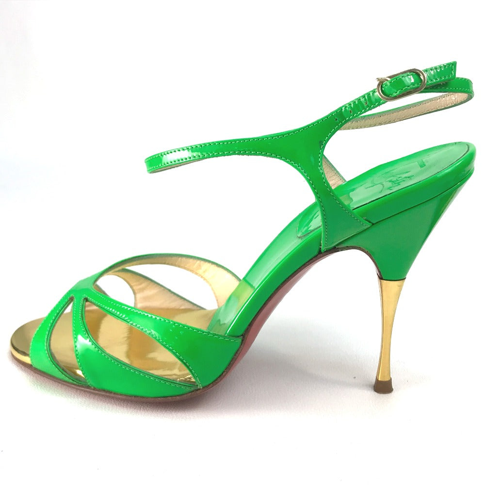 Christian Louboutin Sandals enamel green Heel Women 35 Used Authentic