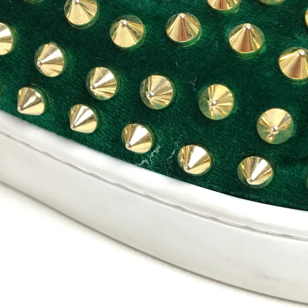 Christian Louboutin sneakers Velor green Studs mens 43 Used Authentic