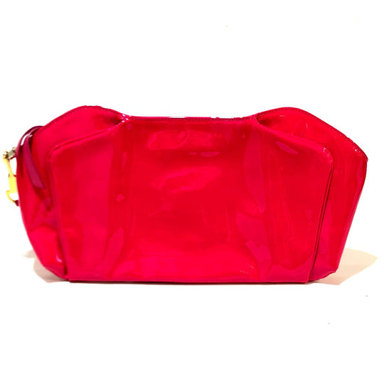 Christian Louboutin Clutch bag Patent leather Red enamel Party bag Women Used Authentic