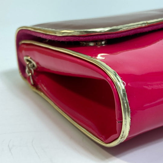 Christian Louboutin Clutch bag 1120586 Calfskin/patent leather/suede Brown x pink By color Riviera Women Used Authentic