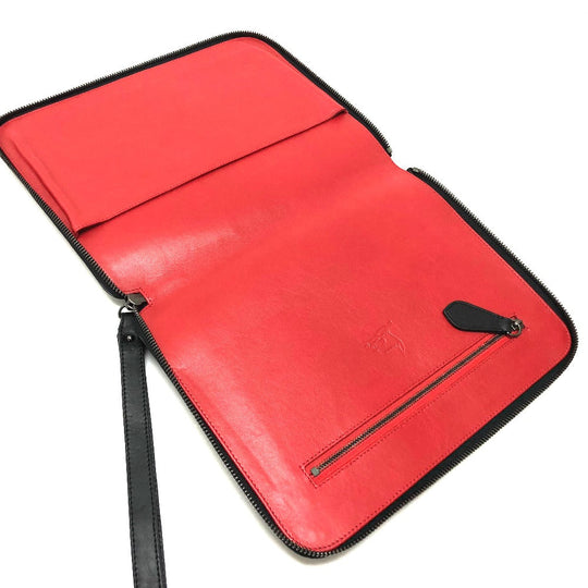 Christian Louboutin iPad case leather black Spike studs Women Used Authentic