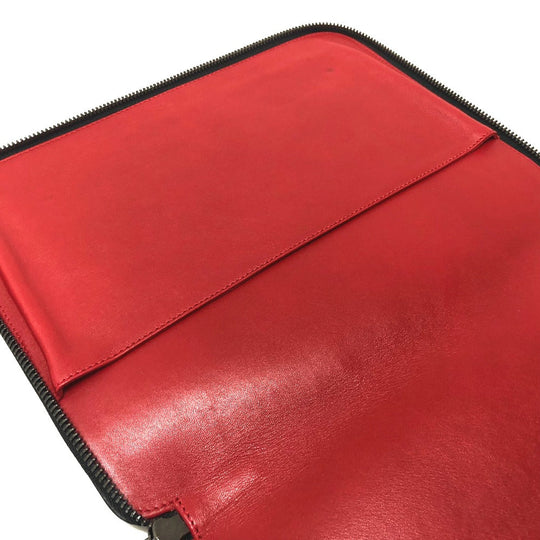 Christian Louboutin iPad case leather black Spike studs Women Used Authentic