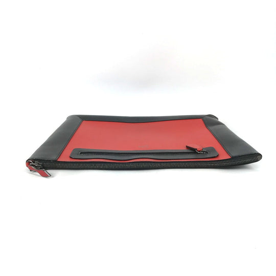 Christian Louboutin Clutch bag leather black logo mens Used Authentic