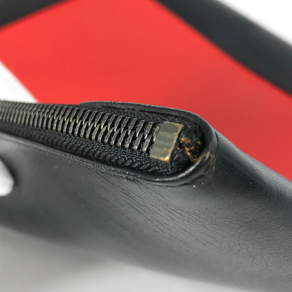 Christian Louboutin Clutch bag leather black logo mens Used Authentic