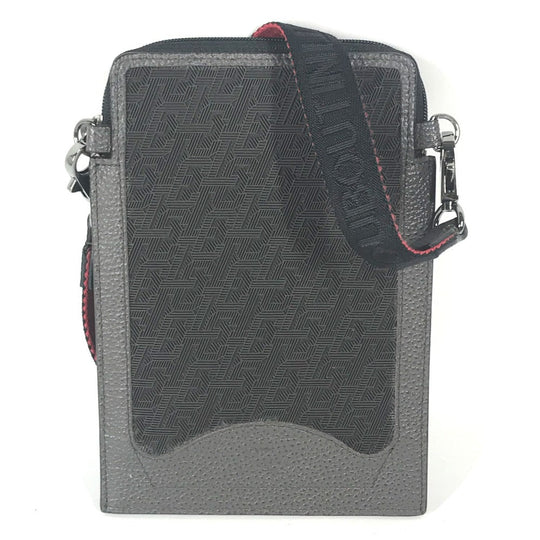 Christian Louboutin Shoulder Bag Canvas / leather black CL logo mens Used Authentic