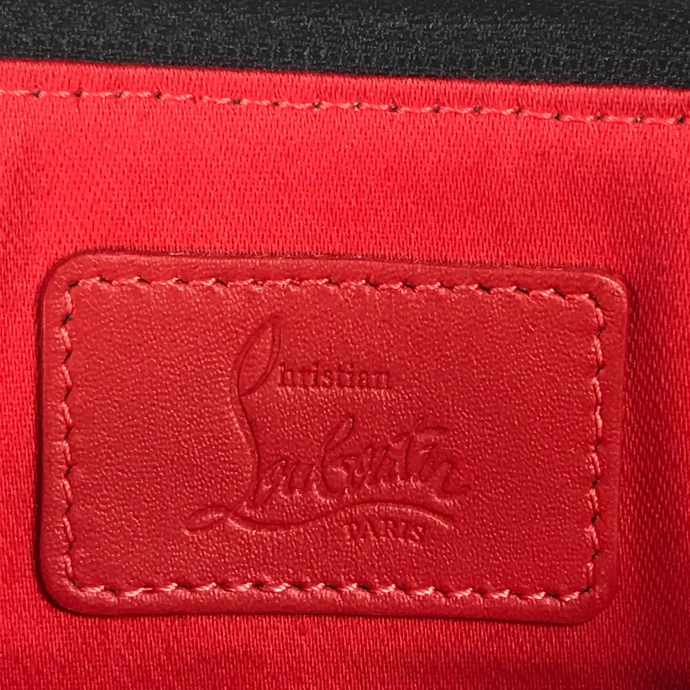Christian Louboutin Shoulder Bag Canvas / leather black CL logo mens Used Authentic