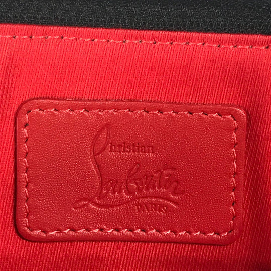 Christian Louboutin Shoulder Bag Canvas / leather black CL logo mens Used Authentic