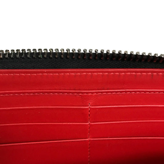 Christian Louboutin Long Wallet Purse 1175060 Calf leather Brown Studs logo Panettone mens Used Authentic