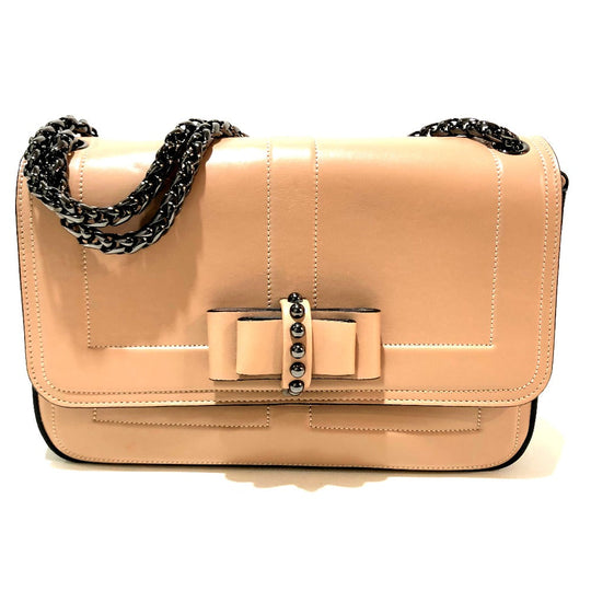 Christian Louboutin Shoulder Bag 1135015 leather beige Sweet charity Women Used Authentic