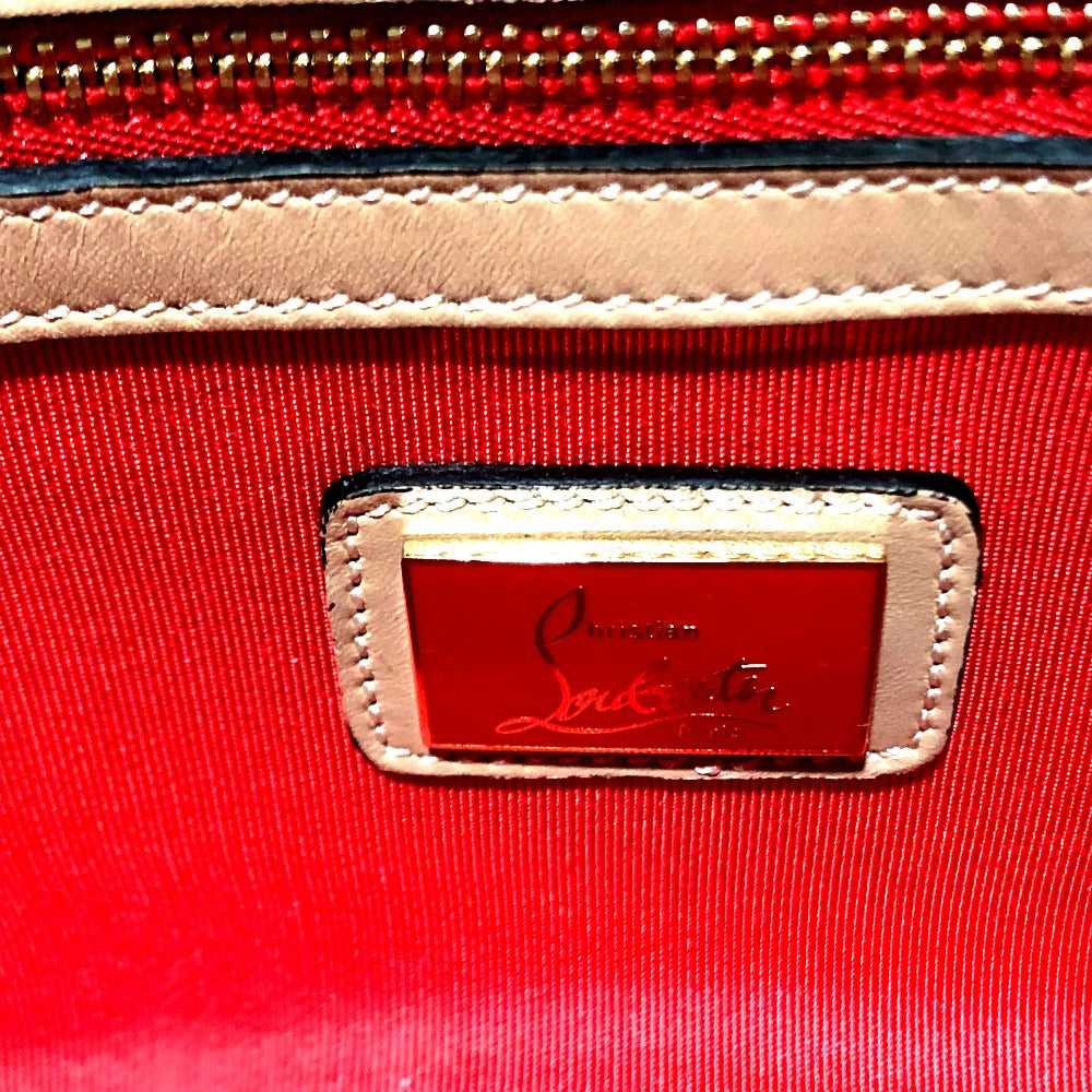 Christian Louboutin Shoulder Bag 1135015 leather beige Sweet charity Women Used Authentic