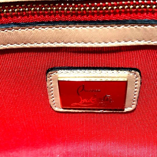Christian Louboutin Shoulder Bag 1135015 leather beige Sweet charity Women Used Authentic