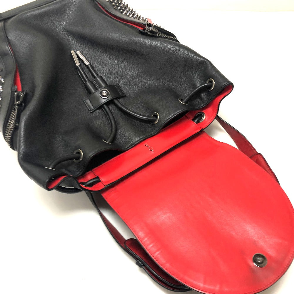 Christian Louboutin Backpack 1165167 leather black Spike studs Explorer Funk Women Used Authentic
