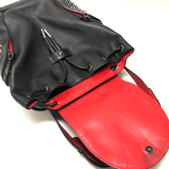 Christian Louboutin Backpack 1165167 leather black Spike studs Explorer Funk Women Used Authentic