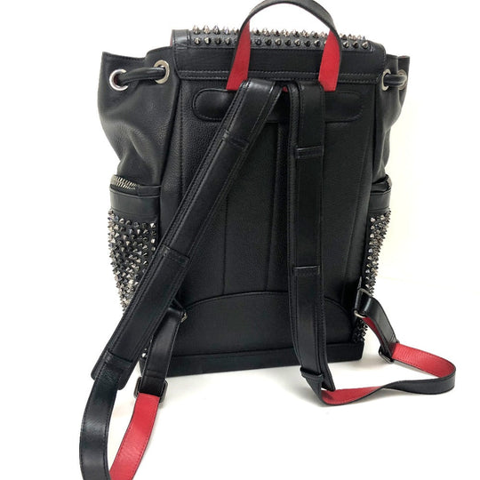 Christian Louboutin Backpack 1165167 leather black Spike studs Explorer Funk Women Used Authentic