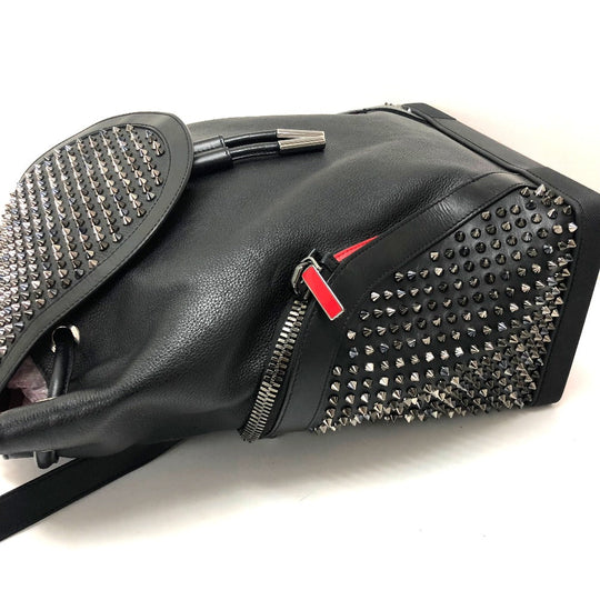 Christian Louboutin Backpack 1165167 leather black Spike studs Explorer Funk Women Used Authentic