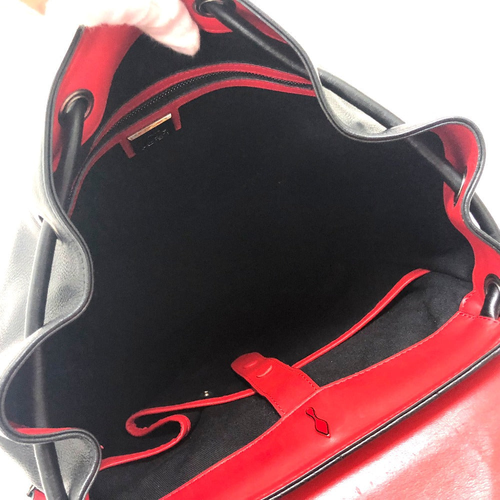 Christian Louboutin Backpack 1165167 leather black Spike studs Explorer Funk Women Used Authentic