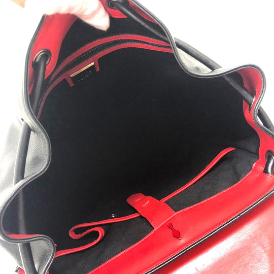 Christian Louboutin Backpack 1165167 leather black Spike studs Explorer Funk Women Used Authentic