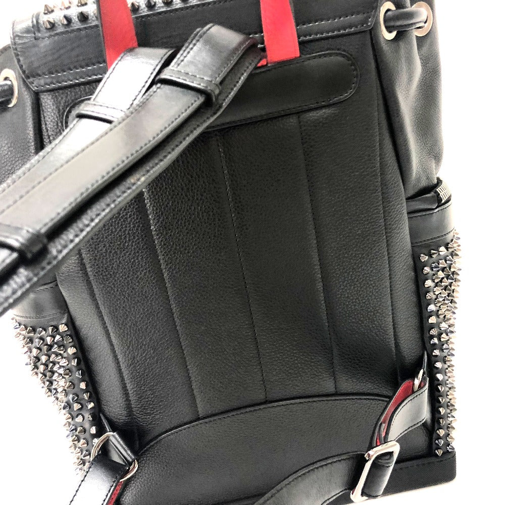 Christian Louboutin Backpack 1165167 leather black Spike studs Explorer Funk Women Used Authentic