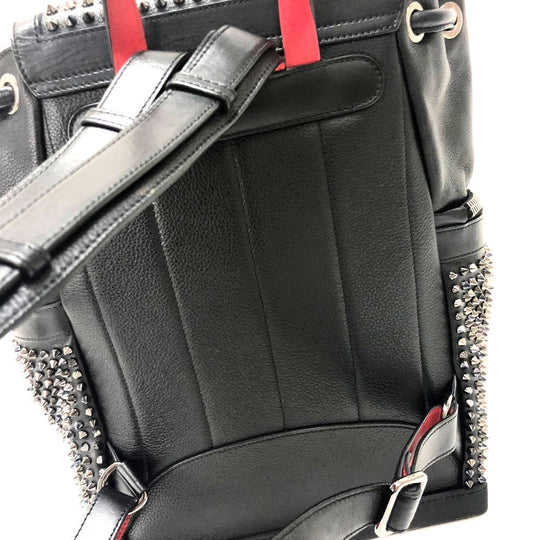 Christian Louboutin Backpack 1165167 leather black Spike studs Explorer Funk Women Used Authentic