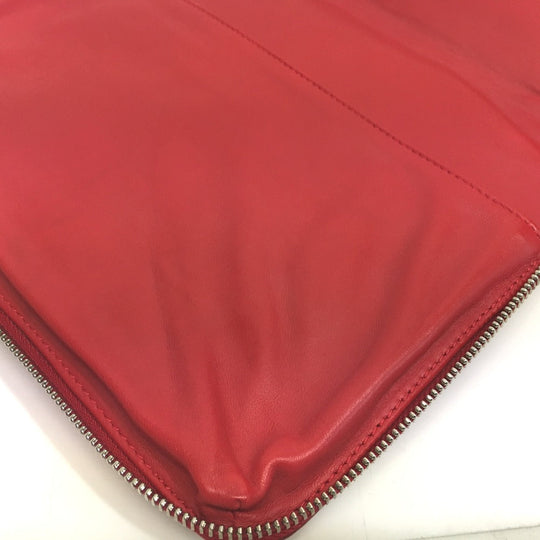 Christian Louboutin iPad case Enamel / leather Red Spike studs Clutch bag unisex(Unisex) Used Authentic