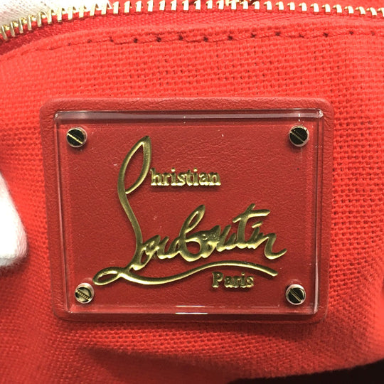 Christian Louboutin Shoulder Bag leather Brown Shoulder Women Used Authentic