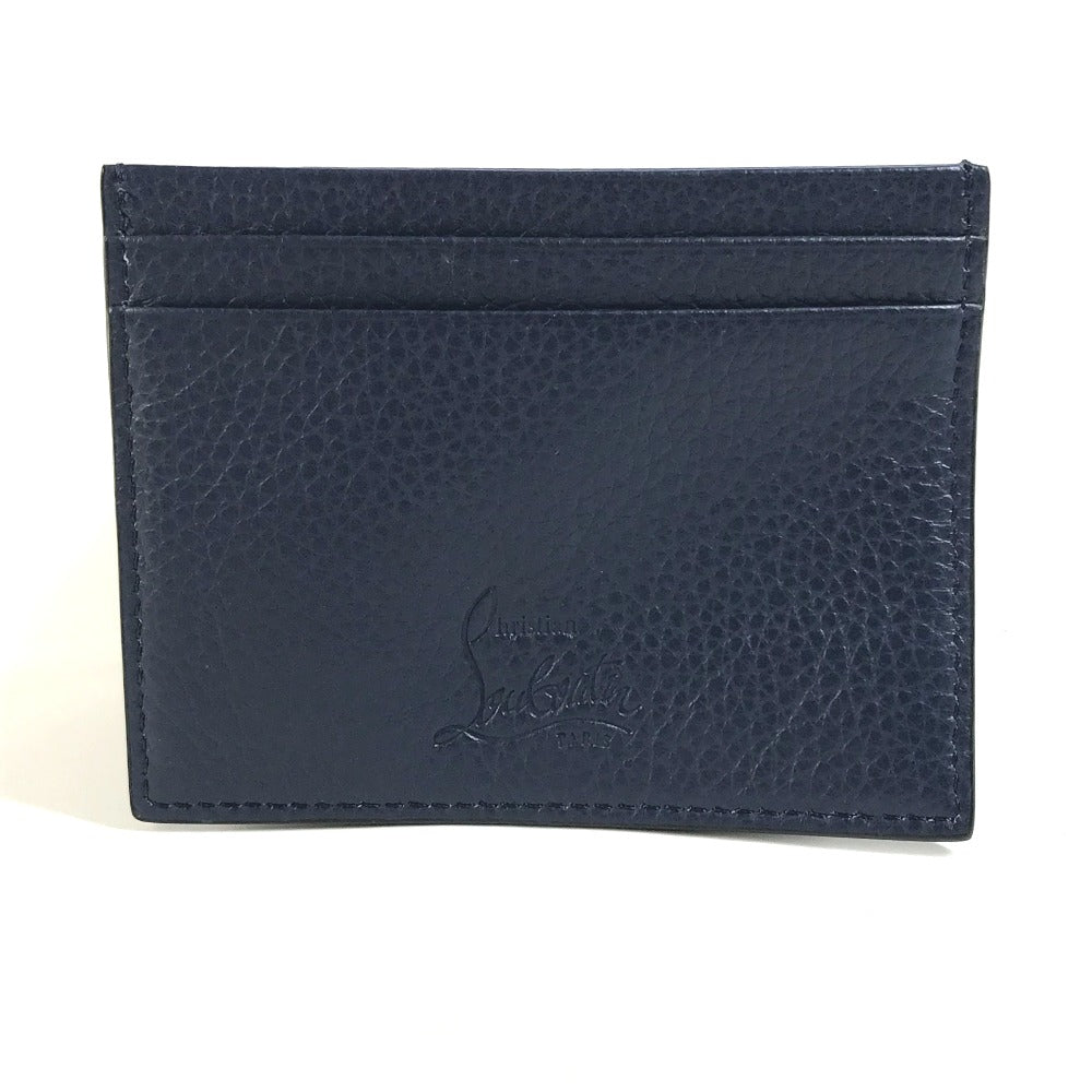 Christian Louboutin Card Case leather Navy CL logo