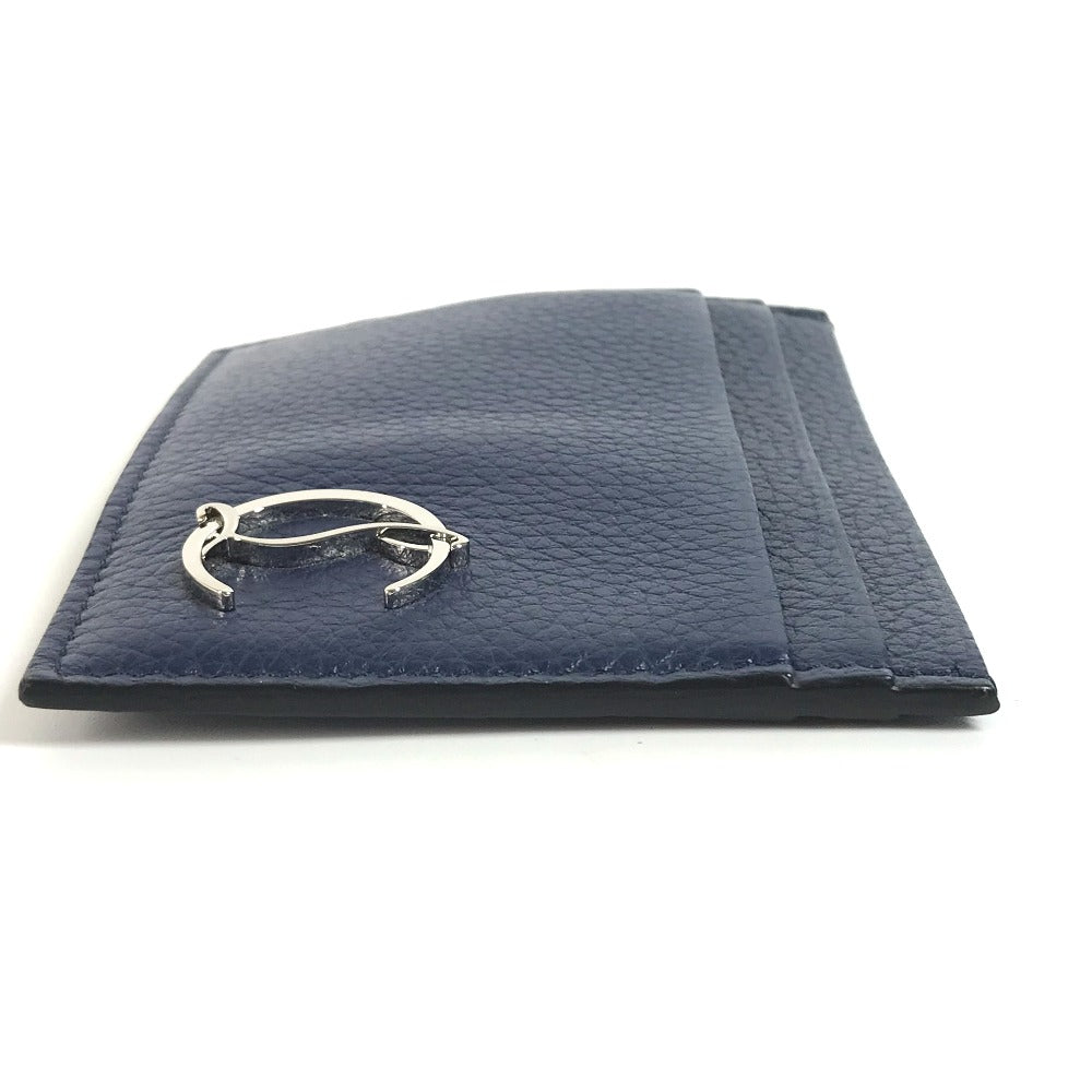 Christian Louboutin Card Case leather Navy CL logo
