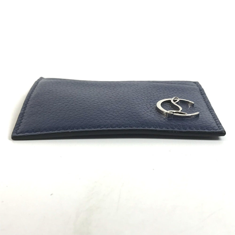 Christian Louboutin Card Case leather Navy CL logo
