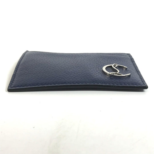Christian Louboutin Card Case leather Navy CL logo