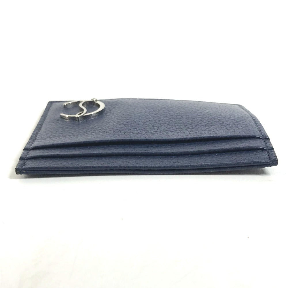 Christian Louboutin Card Case leather Navy CL logo