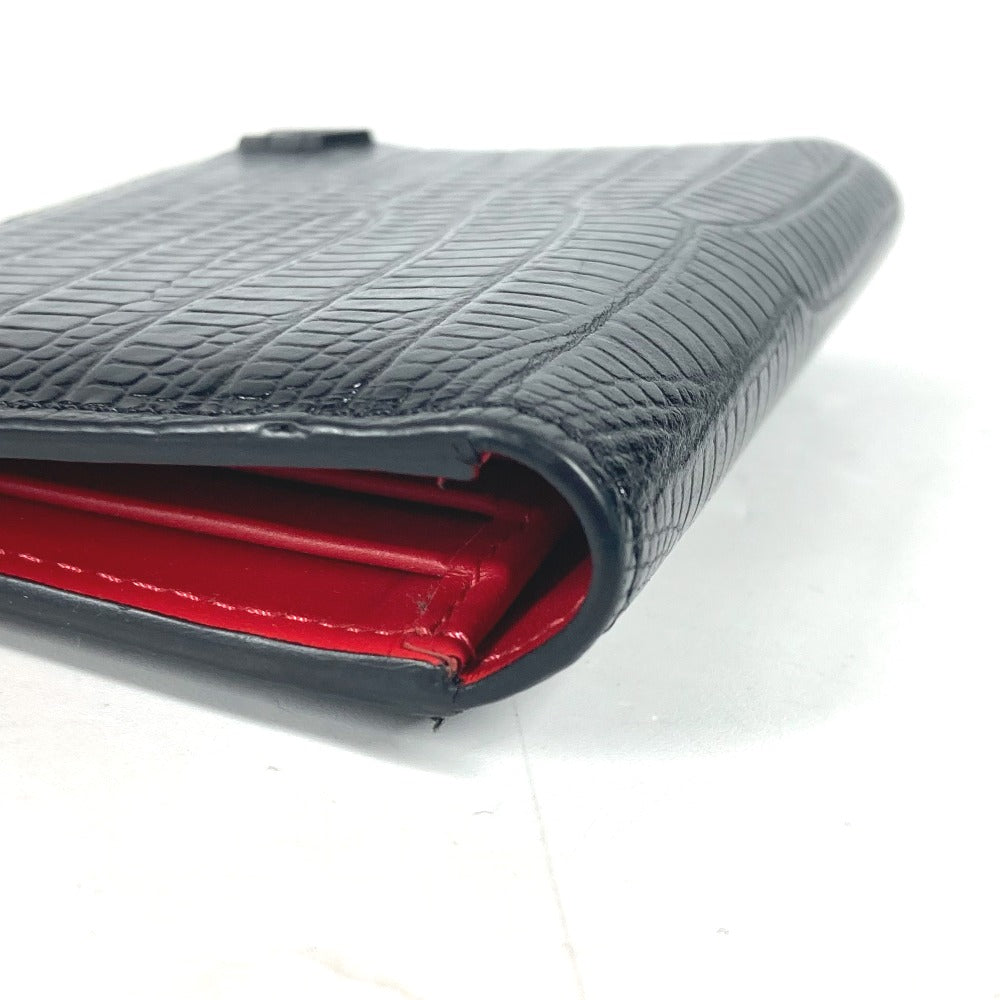 Christian Louboutin Card Case leather black Business Card Holder Pass Case CL logo mens Used Authentic