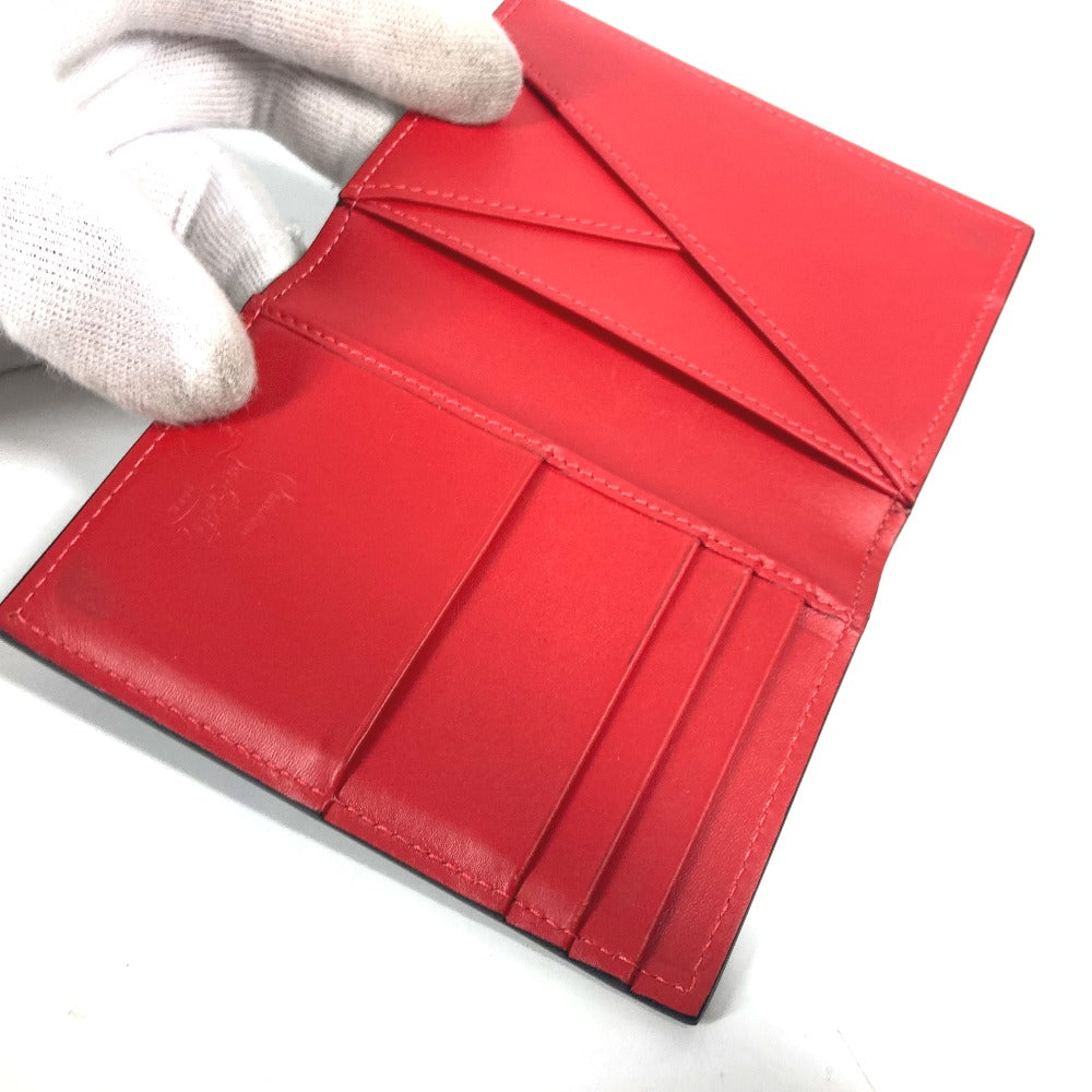 Christian Louboutin Card Case leather black Business Card Holder Pass Case CL logo mens Used Authentic