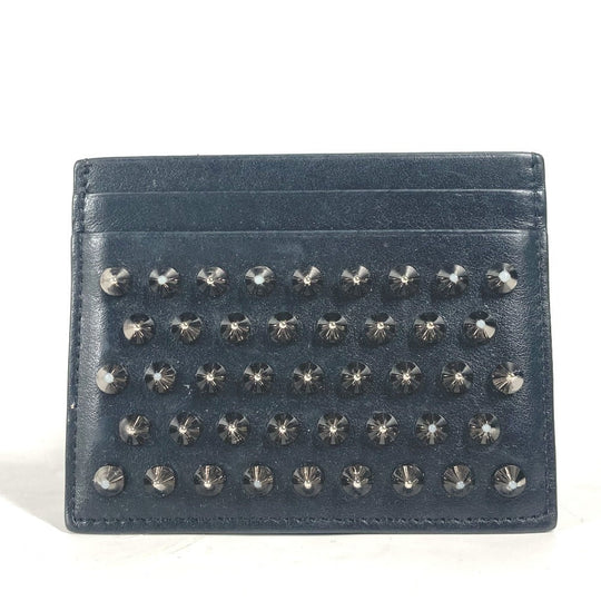 Christian Louboutin Card Case leather black Studs mens(Unisex) Used Authentic
