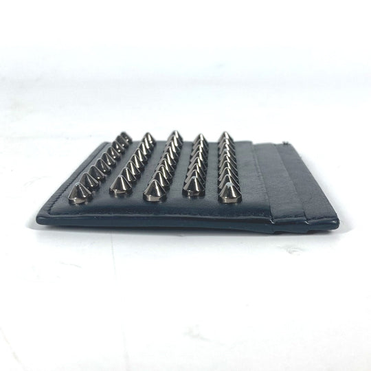Christian Louboutin Card Case leather black Studs mens(Unisex) Used Authentic